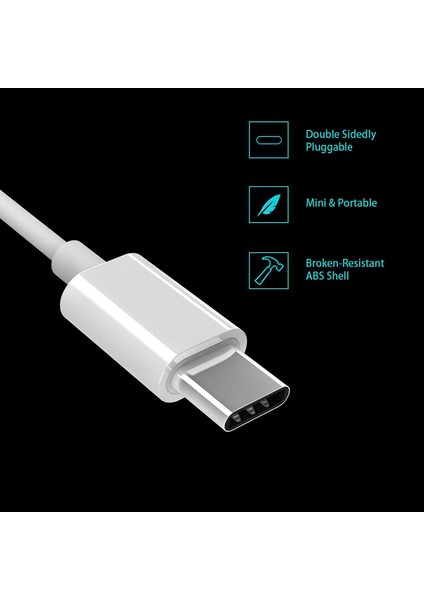 Type-C Erkek To 3.5mm Jack Dişi Dönüştürücü 🎧 Aux Adaptör Kablo 5-10CM