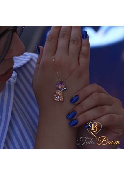 Balık Yemeyi Hayal Eden Kedi Gümüş Kolye