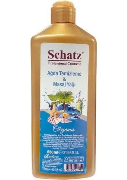 Profesyonel Ağda Temizleme & Masaj Yağı 650 ml (Okyanus)