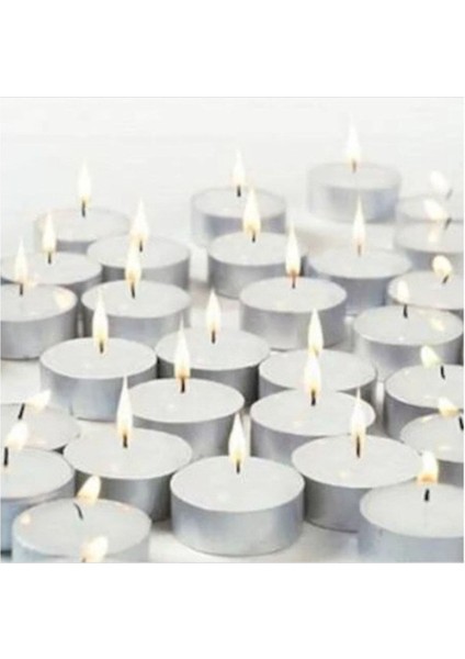 Beyaz 50'li Tealight Mum Seti, Sıcak Atmosfer Yaratıcı, Mum ve Kandil Aksesuarı fiyatları