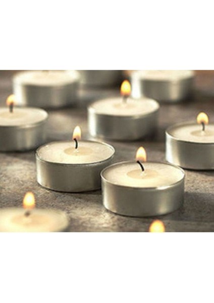 Beyaz 50'li Tealight Mum Seti, Sıcak Atmosfer Yaratıcı, Mum ve Kandil Aksesuarı modelleri