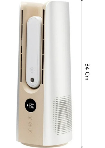Hepu HP-F28 Type-C Şarjlı Dijital Ekranlı Sessiz Masaüstü Fan Kule Tipi Vantilatör