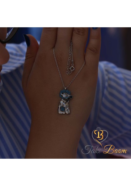 Balık Yemeyi Hayal Eden Kedi Gümüş Kolye