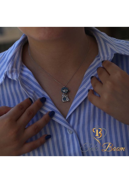 Balık Yemeyi Hayal Eden Kedi Gümüş Kolye indirimleri