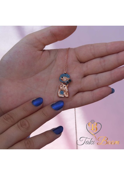 Balık Yemeyi Hayal Eden Kedi Gümüş Kolye