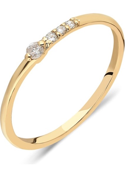 925 Ayar Gümüş-Akordion Desenli Burma Telli Sıra Taşlı Alyans Eklem Yüzüğü-Sarı Gümüş Hediye Yüzük