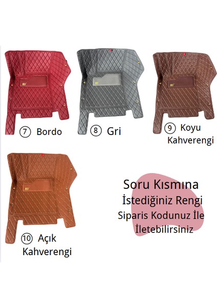 Volkswagen Caddy 2021-2025 Arası Aracına Özel 8d Tek Katmanlı Havuzlu Paspas Takımı (Koyu Kahverengi)