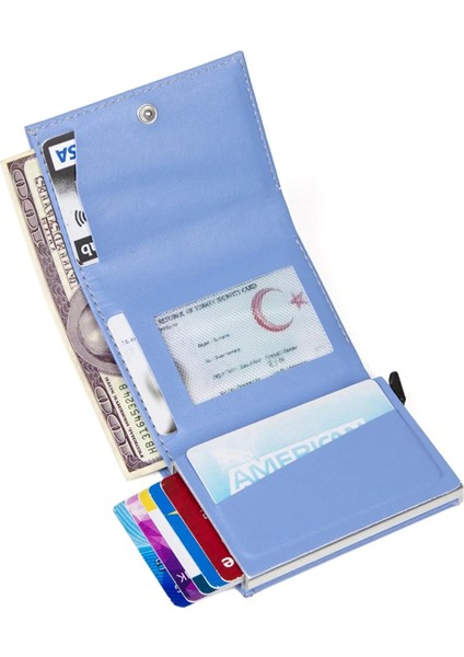 Erkek Mekanizmalı Kartlık ve Cüzdan NEW145 - Bebek Mavisi fırsatları