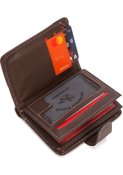 Kot Kumaş Bozuk ve Kağıt Para Kartlık ve Cüzdan NEW134 - Kahverengi fiyatları