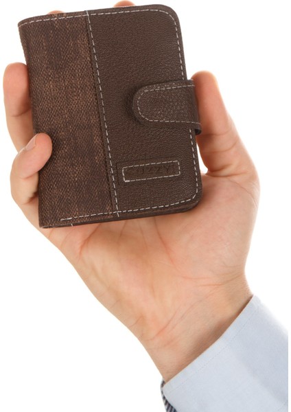 Kot Kumaş Bozuk ve Kağıt Para Kartlık ve Cüzdan NEW134 - Kahverengi modelleri