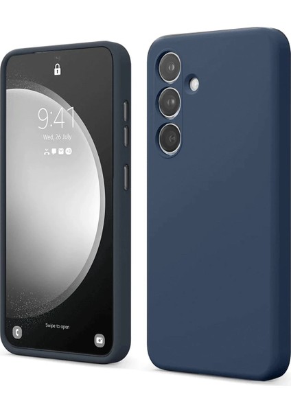 Samsung Galaxy S24 Fe Kılıf First Silikon - Lacivert Arbkd