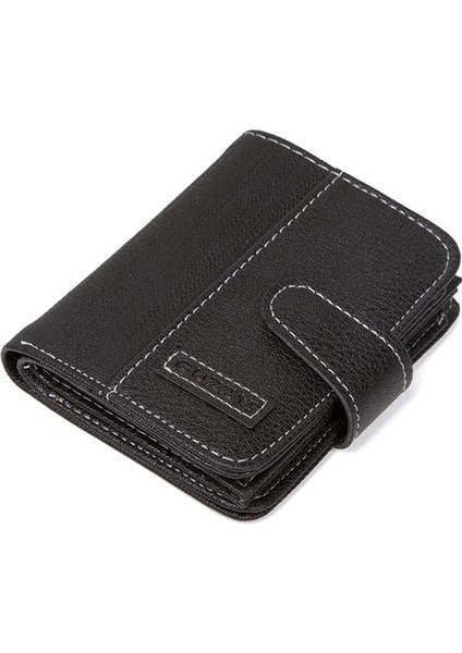 Kot Kumaş Bozuk ve Kağıt Para Kartlık ve Cüzdan NEW134 - Siyah