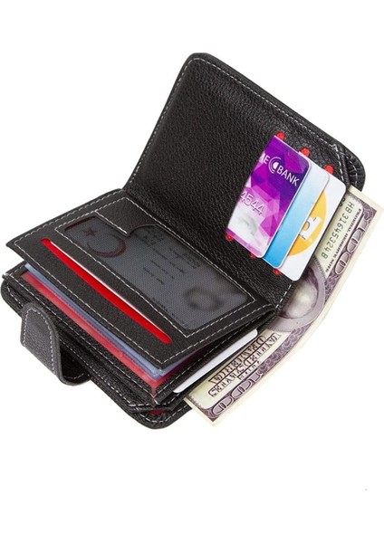 Kot Kumaş Bozuk ve Kağıt Para Kartlık ve Cüzdan NEW134 - Siyah fiyatları