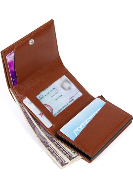 Erkek Mekanizmalı Kartlık ve Cüzdan NEW145 - Taba fırsatları