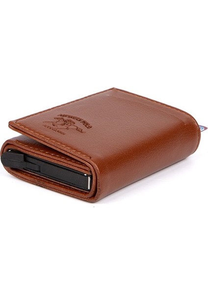 Erkek Mekanizmalı Kartlık ve Cüzdan NEW145 - Taba