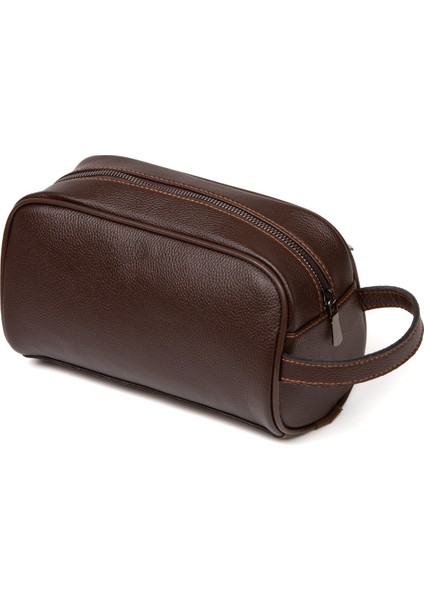 Erkek Deri Portföy Clutch Traş Kozmetik Bakım ve Günlük El Çantası (14X24CM) NEW171 - Kahverengi fırsatları