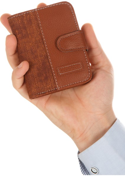 Kot Kumaş Bozuk ve Kağıt Para Kartlık ve Cüzdan NEW134 - Taba modelleri