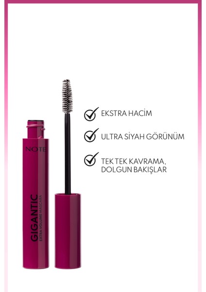 Gigantic Ekstra Hacim ve Takma Kirpik Etkili Maskara - Siyah fiyatları