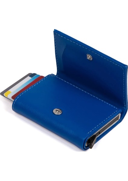 Erkek Mekanizmalı Kartlık ve Cüzdan NEW145 - Mavi modelleri