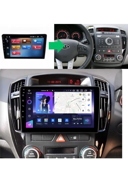 Kia Ceed Venga Android Multimedya Sistemi 4-64 For-X (2010-2012)
