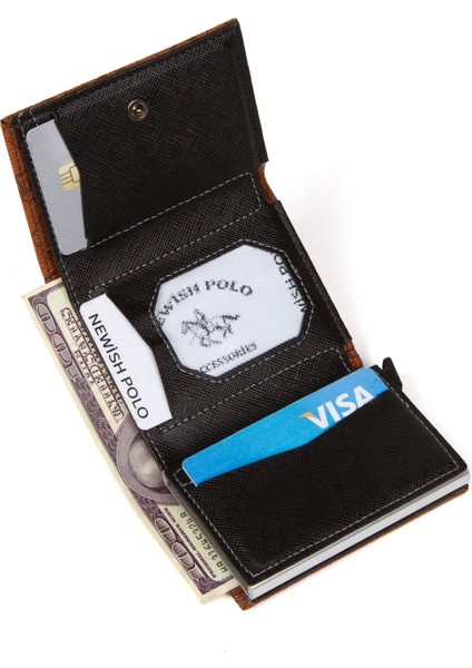 Kadın Mekanizmalı Kartlık ve Cüzdan NEW200 - Taba modelleri