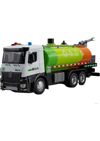 1:24 Su Süpürme Projesi Sanitasyon Araç Oyuncak Modeli (Yurt Dışından)