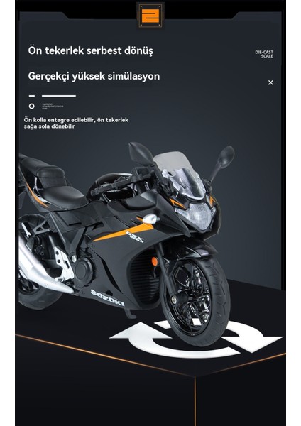 Alaşım Araba Modeli Suzuki GSX250R Motosiklet Modeli (Yurt Dışından) fiyatları