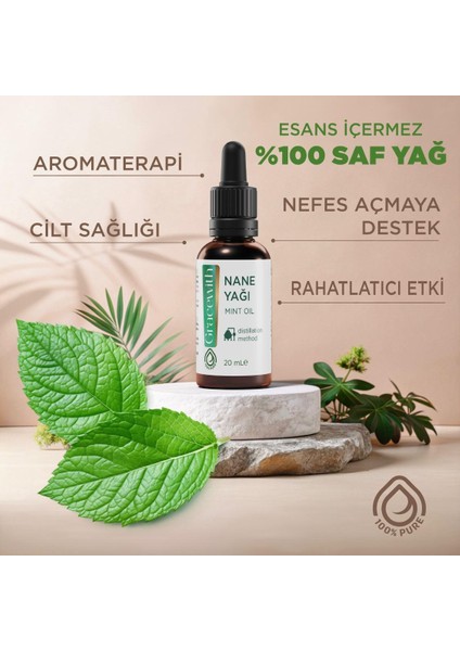 %100 Saf ve Doğal Nane Yağı 20 ml fiyatları