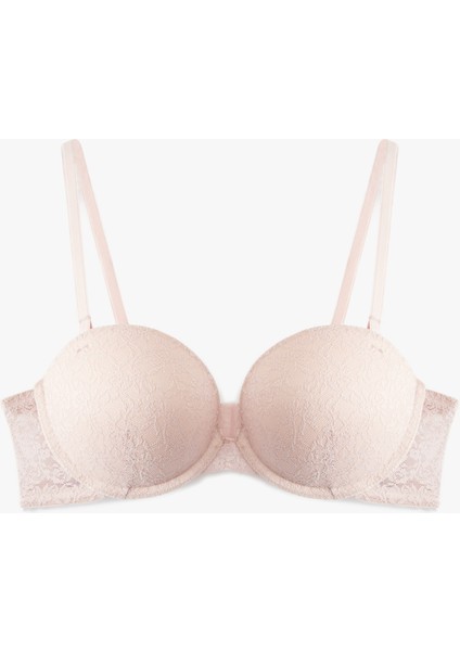 Çıkarılabilir Askılı Ekstra Dolgulu Maximizer Destekli Dantelli Sütyen