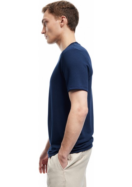 Kısa Kollu Bisiklet Yaka Basic Slim Fit Tişört fiyatları