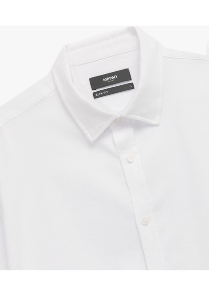 Pamuklu Uzun Kollu Klasik Yaka Slim Fit Gömlek modelleri