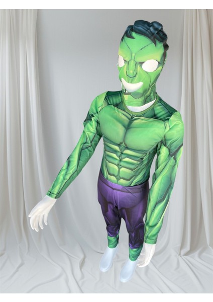 Çocuk Kostümü Hulk Çocuk Kostümü – 3-8 Yaş Erkek Süper Kahraman Tulum Seti fırsatları
