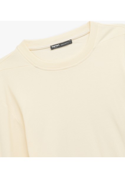 Pamuklu Bisiklet Yaka Basic Uzun Kollu Tişört modelleri