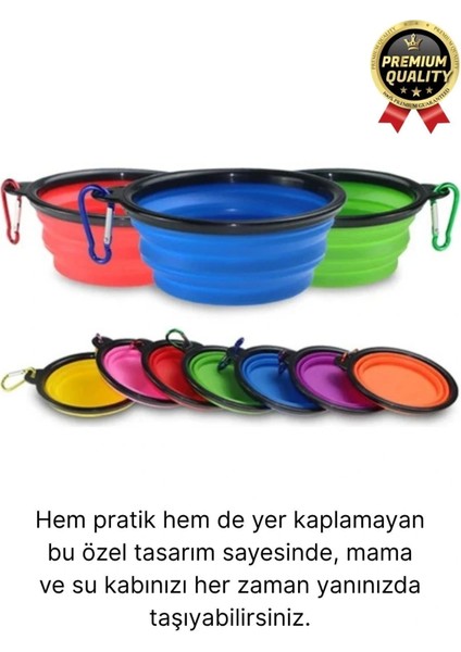 Özel Üretim Portatif Pratik Renkli Silikon Kancalı Katlanabilir Evcil Hayvan Kedi Köpek Mama Su Kabı fiyatları