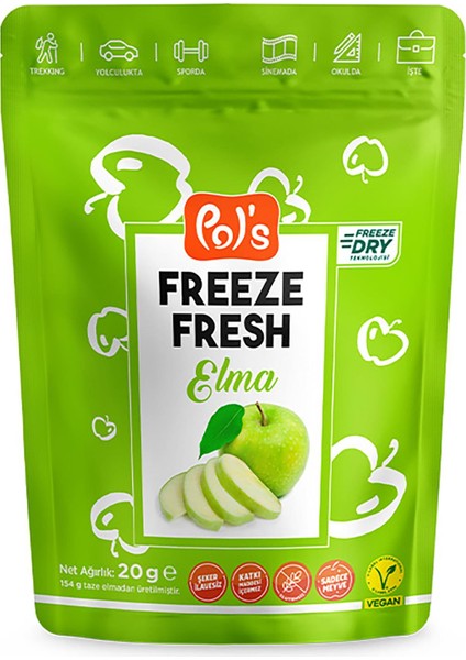 Dondurularak Kurutulmuş Elma 20 G fiyatları