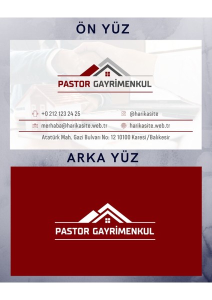 Kişiye Özel Kartvizit Tasarımı ve Baskısı – 1000 Adet – 350 gr Mat Veya Parlak – 82X52 mm KHB1035