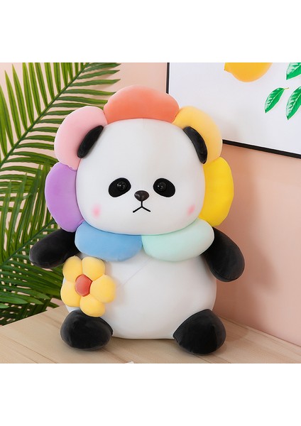 2022 Yeni Karikatür Ayçiçeği Küçük Panda Peluş Oyuncaklar Hayvanlar Güneş Işığı Panda Bebek Çocuk Yatıştırıcı Hediye (Yurt Dışından)