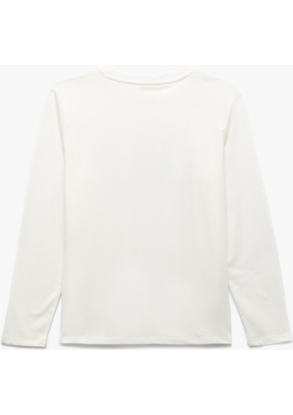 Pamuklu Uzun Kollu Bisiklet Yaka Anime Baskılı Tişört fiyatları