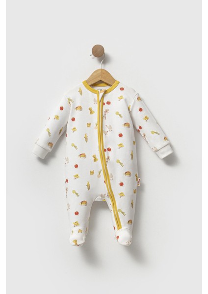 Strawberry Organik Theme Fermuarlı Tulum