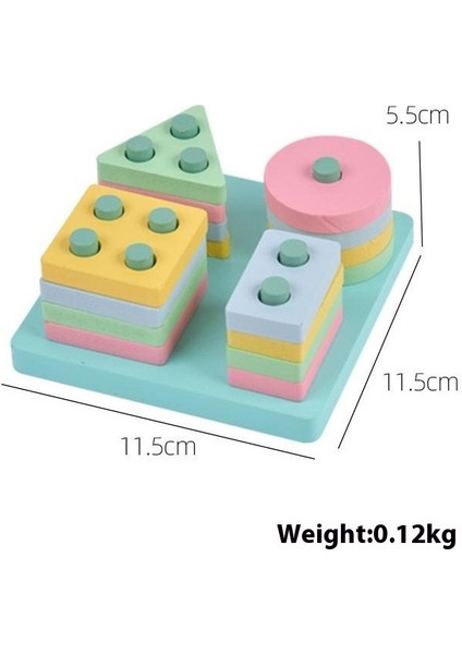 Erken Eğitim Eğitici Bebek Çocuk Oyuncakları Ahşap Sekiz Ton Perküsyon Gökkuşağı Kulesi Dört Set Sütun Bükülmüş Solucan (Yurt Dışından)