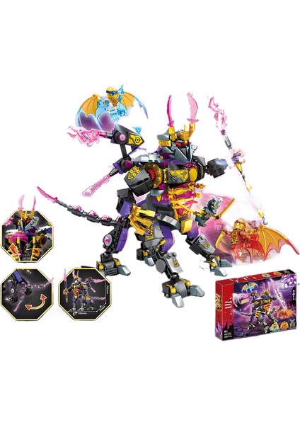 Uyumlu Phantom Ninja Yapı Taşları Kristal Kral Mecha Puzzle Yapboz Çocuk Oyuncakları (Yurt Dışından)
