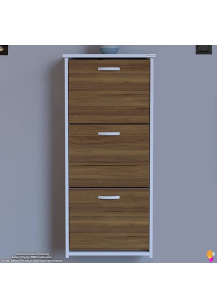 West Asma Kapı Önü 52X116X26 Cm’lik 3 Düşer Kapak 6 Göz Bölmeli Ayakkabılık fırsatları