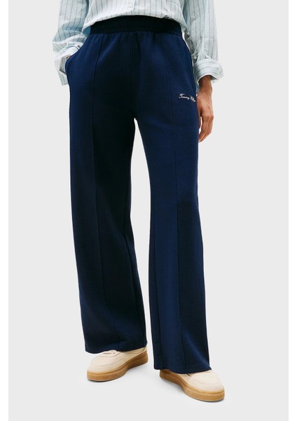 Pamuklu Straight Fit Normal Bel Düz Paça Pantolon Bayan Pantolon WW0WW45744 C1G fiyatları