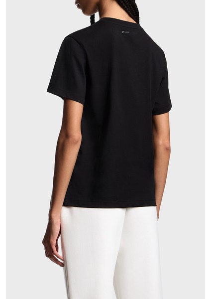 Pamuklu Regular Fit Bisiklet Yaka Minimal Desenli T Shirt Bayan T Shirt EW002608 AF18844 UC001 modelleri