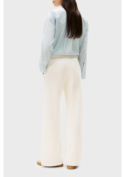 Pamuklu Straight Fit Normal Bel Düz Paça Pantolon Bayan Pantolon WW0WW45744 Ya8 fırsatları