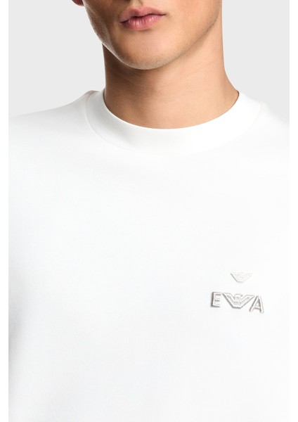 Logo Işlemeli Streç Pamuklu Regular Fit Bisiklet Yaka Sweat Erkek Sweat EM002919 AF10013 U0003 fırsatları