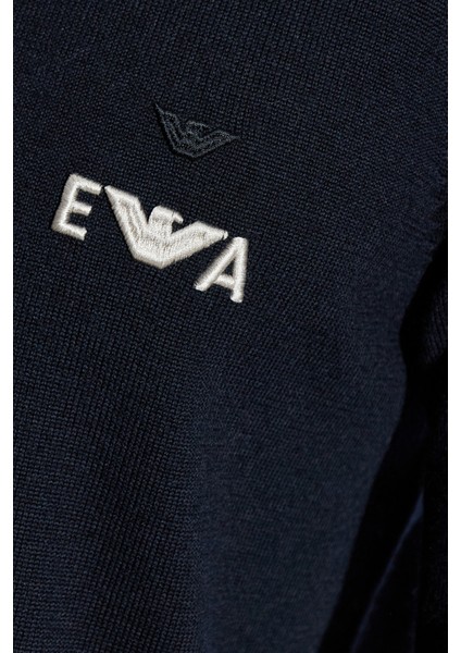 % 100 Yün Regular Fit Bisiklet Yaka Logolu Kazak Erkek Kazak EM003387 AF14697 UB118 fırsatları