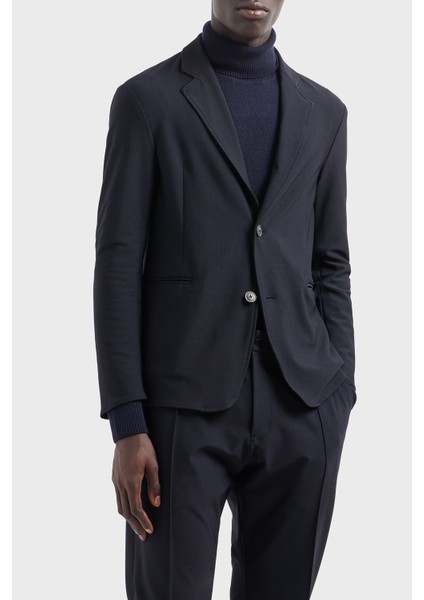 Yırtmaçlı Slim Fit Mono Yaka Mikro Dokuma Ceket Erkek Ceket EM000142 TE11109 UB109
