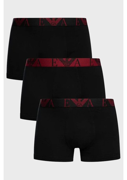 Streç Pamuklu Logo Baskılı 3 Pack Boxer Erkek Boxer EM000259 AF10778 MC406