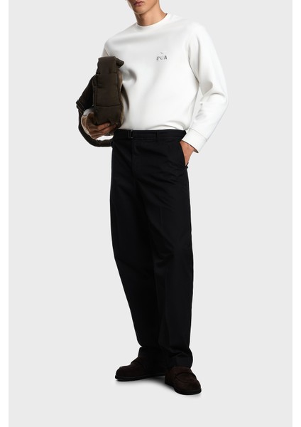 Logo Işlemeli Streç Pamuklu Regular Fit Bisiklet Yaka Sweat Erkek Sweat EM002919 AF10013 U0003 fiyatları